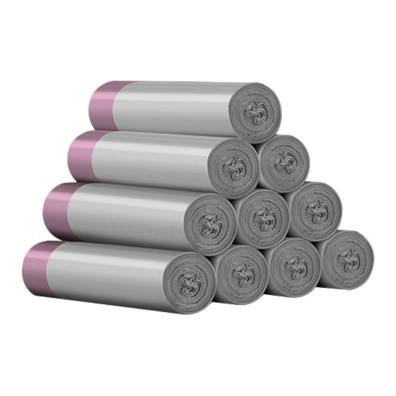 壹志加厚垃圾袋厨房家用平口背心式手提款大号黑色塑料袋抽绳自动收口商用断点式一次性分类垃圾桶袋收纳袋