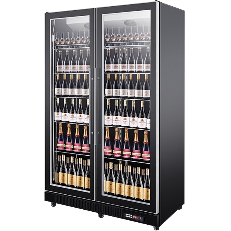 德玛仕展示柜冷藏柜酒吧超市冰箱商用保鲜柜蔬菜饮料展示柜厨房立式冰柜风直冷双门风冷无霜LG-1100FH(900L大容量)