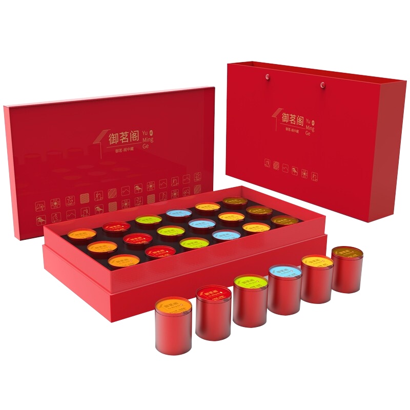 罐装红茶 XTL812 金骏眉大红袍正山小种6大茗茶尊享盒装18罐148g (盒)