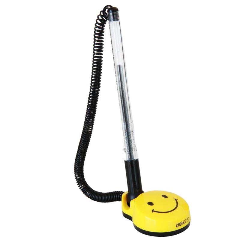 得力/deli 微笑脸台中性笔 台式 6793 黑色 0.5mm (单支装)