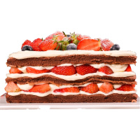 时刻陪你 草莓裸蛋糕 1磅 6寸