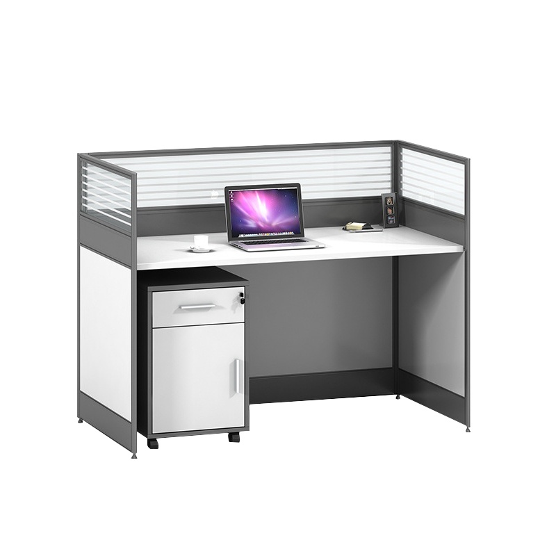 工位办公桌简约现代四人位员工卡座办公室桌椅组合电脑屏风卡位单人位
