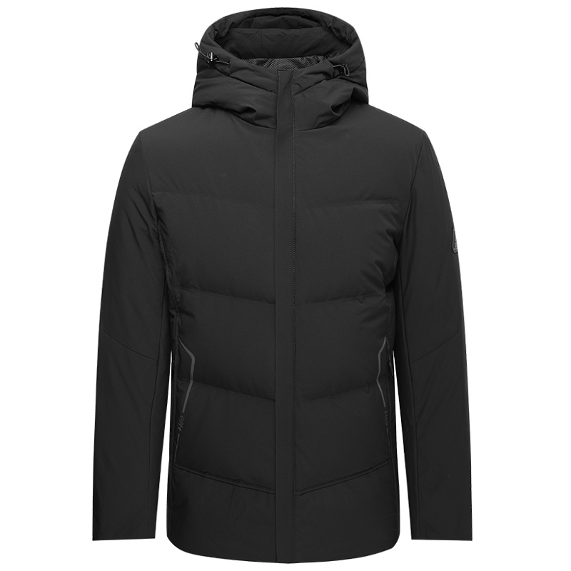 红豆男装 男士羽绒服 冬季保暖中长款连帽时尚休闲羽绒服