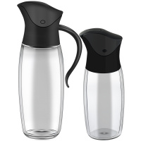 KMW天工玻璃油瓶套装Gtoolsyh0047自动开合无孔盖装油壶400ml+250ml防漏油酱油瓶醋瓶调料瓶调味瓶罐