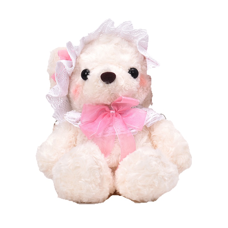 日系小挎包软妹毛绒洛丽塔小熊玩偶双肩包萌(60件起售)