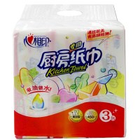 心相印 抽纸塑装无印花70抽厨房纸巾3包/提KDT170
