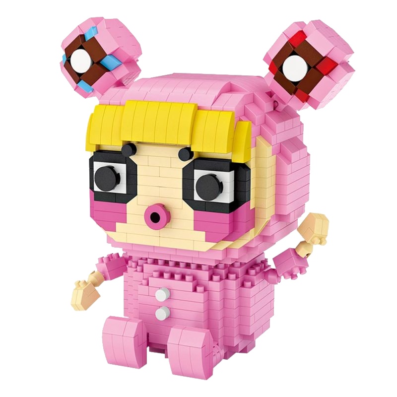 LOZ微颗粒积木小颗粒蜜桃女孩拼装益智玩具卡通创意趣味摆件9206蜜桃女孩/760PCS