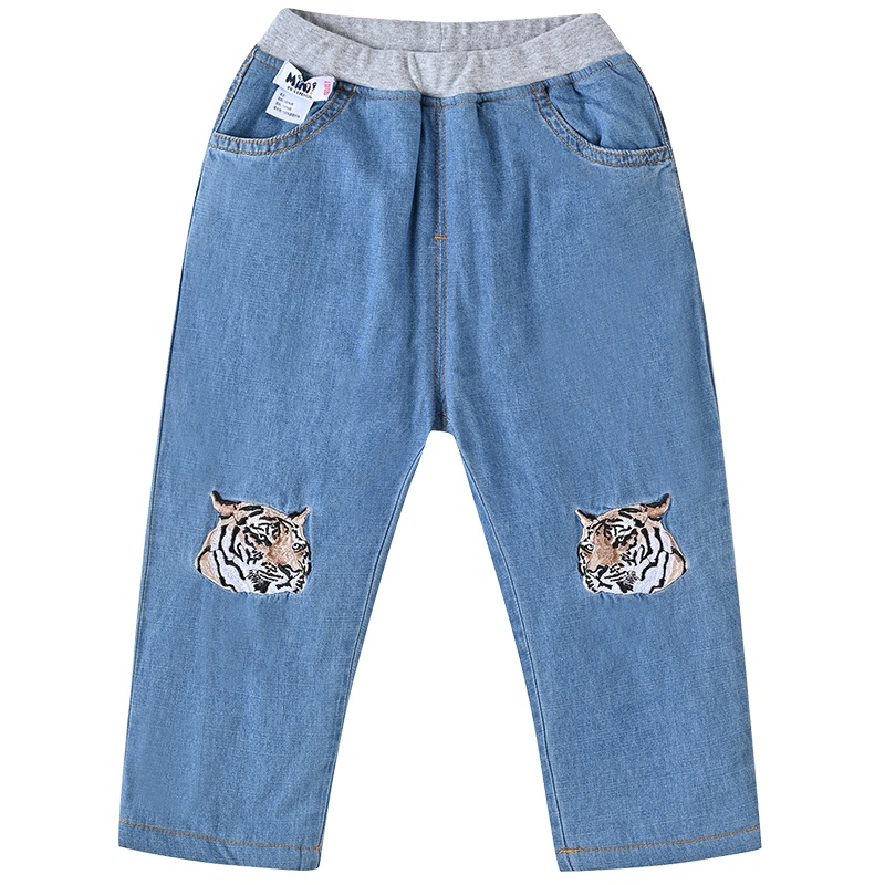 [2折价:29元]铅笔俱乐部童装小男童牛仔长裤双层夹棉冬季新款儿童裤子保暖