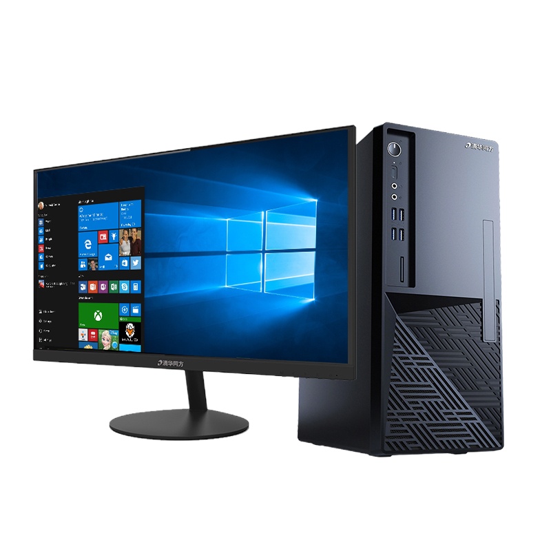 清华同方(TSINGHUA TONGFANG)超越E500套机G5420/4G/128G/WIN10+21.5寸显示器