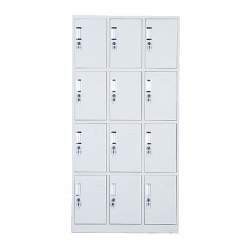 鑫虎威 钢制十二门更衣柜员工柜铁皮储物柜健身房宿舍浴室存包柜职工带锁寄存柜