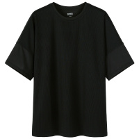 【满198减100预估价：21】森马短袖T恤男装夏季黑色体恤上衣潮圆领宽松上衣潮流