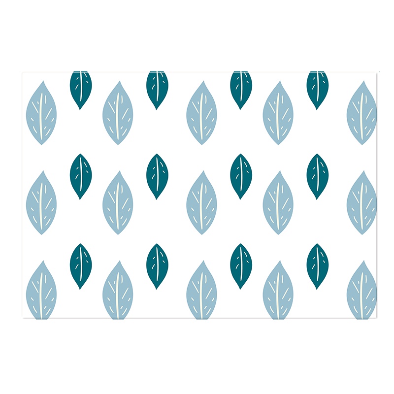 力九和高端PVC折叠爬行垫舒适防滑卧室客厅地垫婴幼儿宝宝爬爬垫 130*190*0.9单面叶子