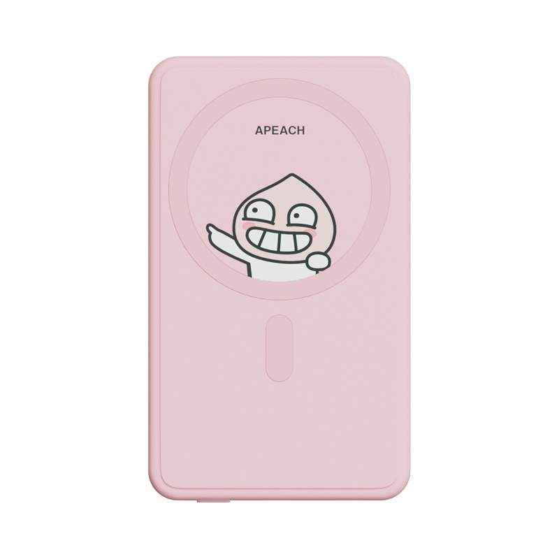 素乐Magsafe苹果无线磁吸充电宝适用iphone13专用快充超薄小巧便携轻薄大容量移动电源背夹电池W9KAKAO桃子