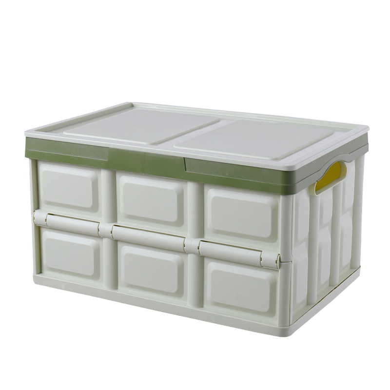 海斯迪克 gnjz-318 塑料折叠收纳箱 车载收纳盒 办公室多功能塑料整理箱51*34.5*30cm 蓝色