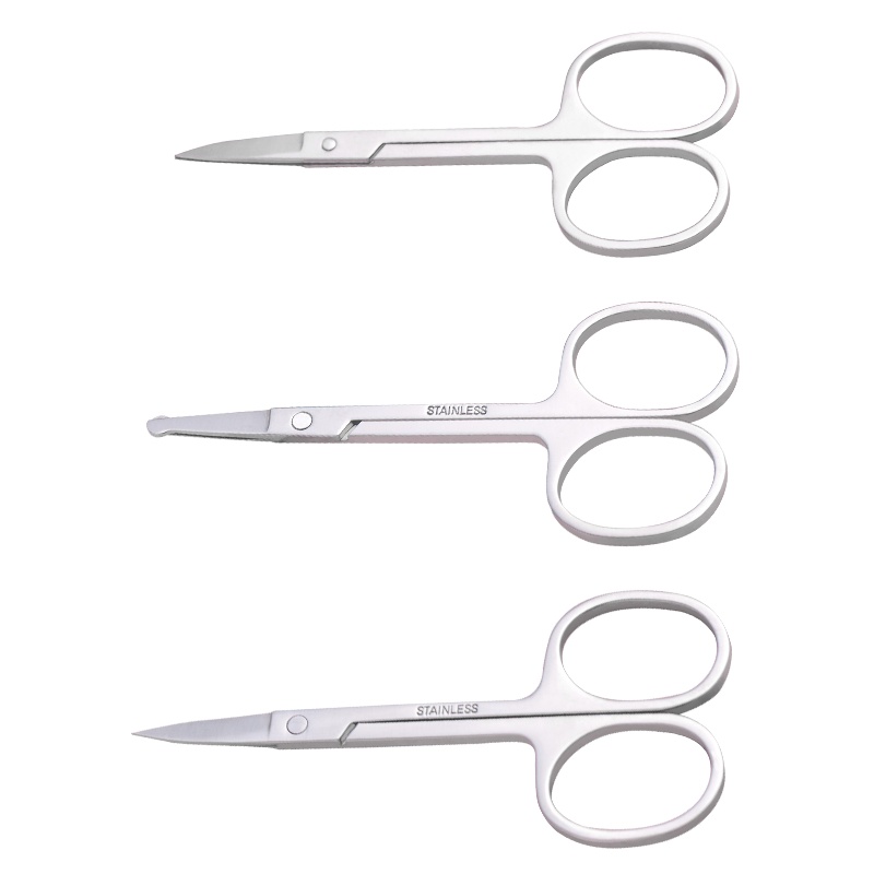 VCT小剪刀修眉美容化妆手动圆头弯头剪鼻毛的器女男士用1把