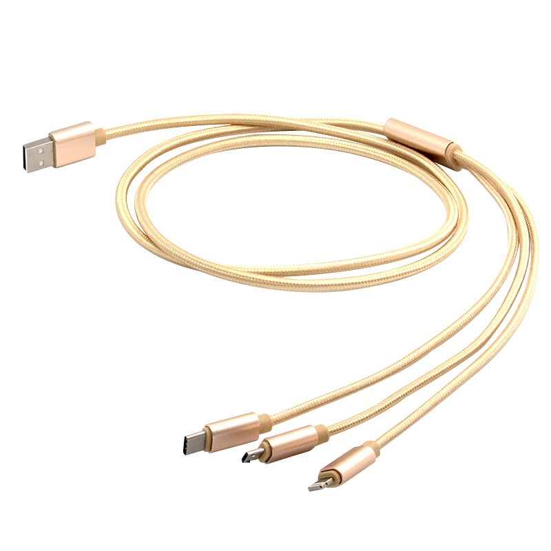 爱國者igoz S3 三合一多功能数据线 苹果安卓Type-c三用充电数据线 (单位:条)