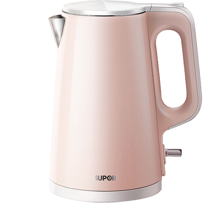 苏泊尔(SUPOR)电水壶烧水壶热水壶 304不锈钢 双层防烫 SW-15J01C(NY)