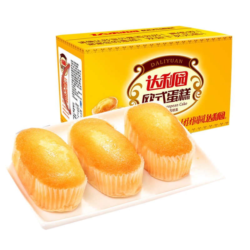 达利园欧式蛋糕香橙味1500g营养早餐软面包整箱小零食