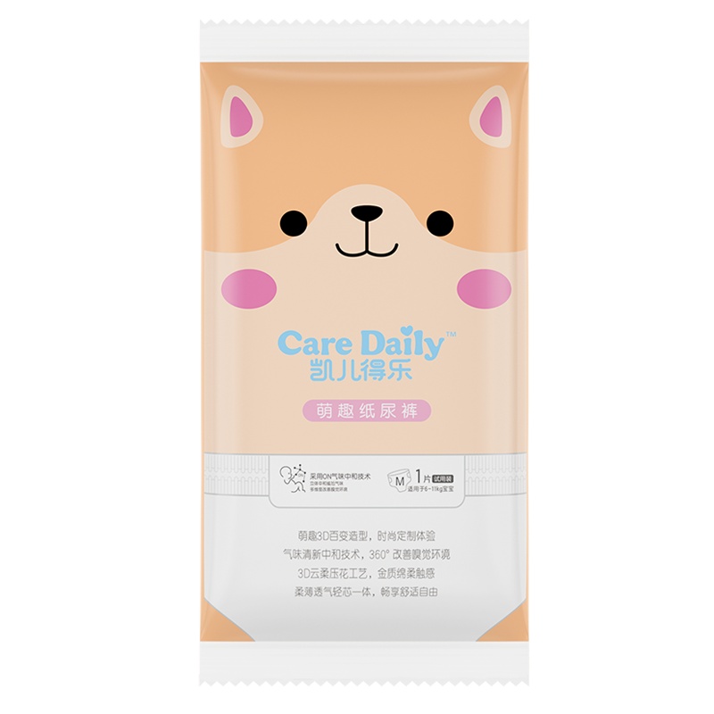 萌趣纸尿裤试用装M码 单片装