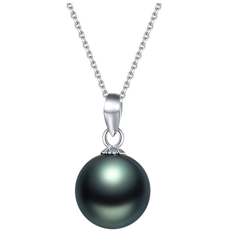 天然海水珍珠吊坠10-11正圆附证书(赠银链)