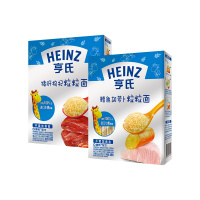 亨氏(Heinz)金装粒粒面320g*2盒组合装(鳕鱼胡萝卜*1+猪肝枸杞*1 )婴儿营养面条宝宝辅食 6-36个月适用