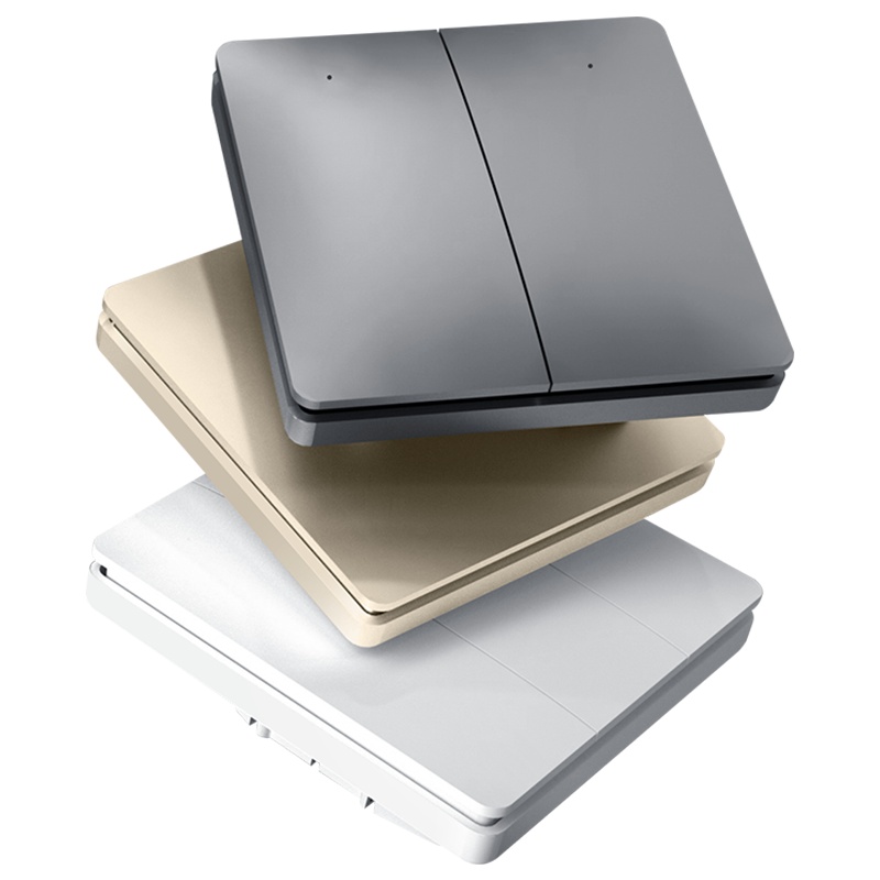 领普科技linptech智能遥控墙壁开关 小米小爱同学语音控制无线自发电86开关面板免布线无需网关米家APP场景联动