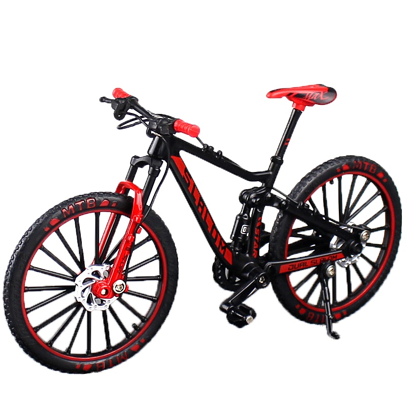 魔法棒自行车玩具模型儿童合金仿真公路车山地车金属迷你玩具车装饰摆件