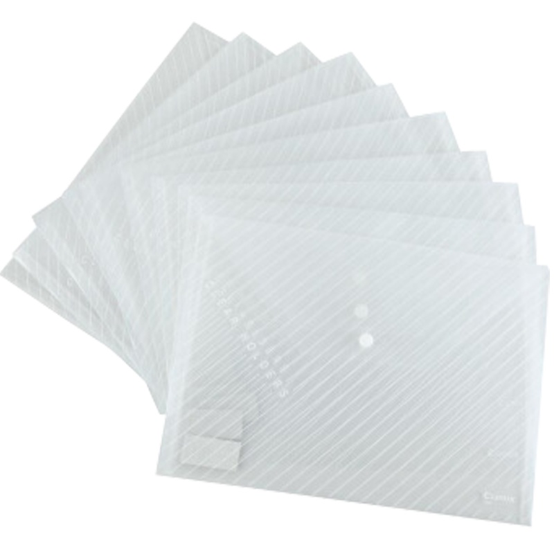 齐心(Comix) C330 A4透明按扣袋 10个装