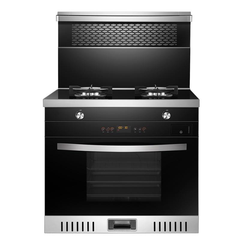 优好(UOHO)NJ91K01一体式蒸烤集成灶厨房环保灶一体灶台侧吸式抽油烟机燃气灶消毒柜套装/天然气集成灶