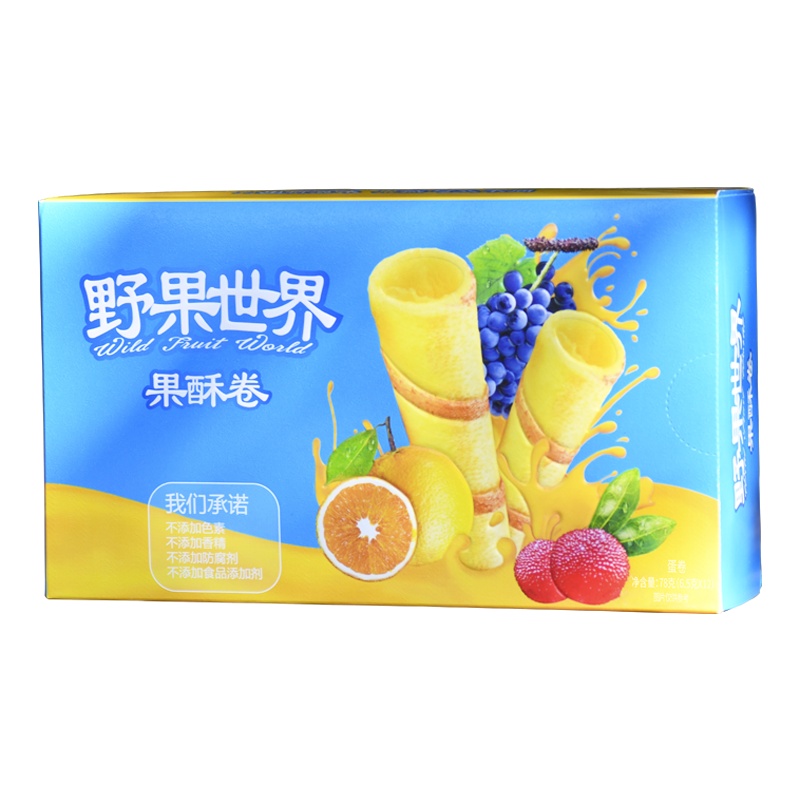 野果世界 果酥卷健康零食薯卷水果蛋卷组合装78g*2盒装+36g1盒装