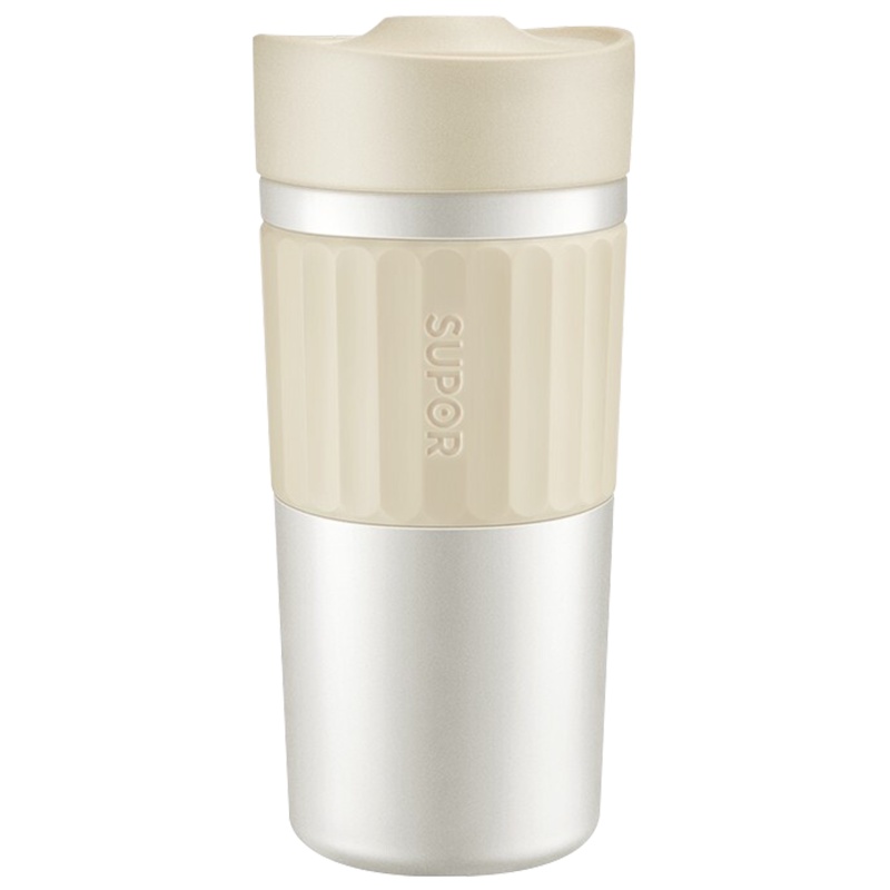 苏泊尔(SUPOR)保温杯智能显温纯钛水杯男女士咖啡杯商务办公室泡茶杯大容量便携带茶滤随身杯子礼盒装 KC42HV10