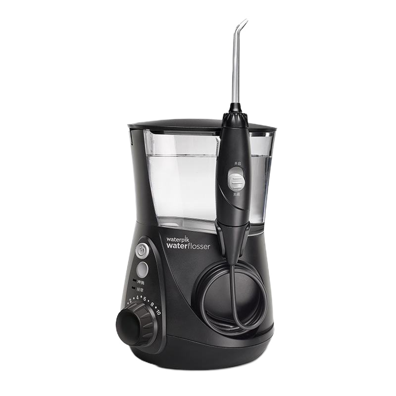 洁碧(Waterpik) 冲牙器 家用洗牙器水牙线便携式洁牙器 水瓶座 WP-662 黑色(无需变压器)