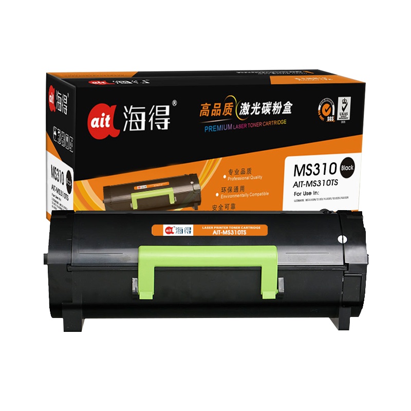 Ait海得 MS310粉盒 专业版 AIT-MS310TS黑色501 适用利盟 MS310DN 310D 410DN