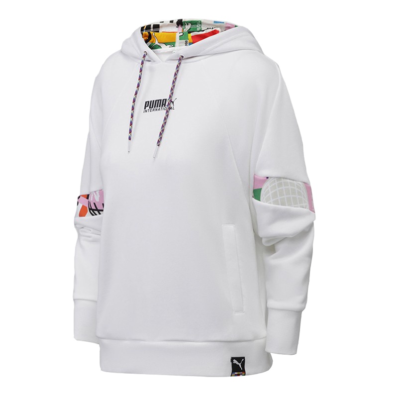 PUMA彪马长袖女装2021春季新款运动服连帽休闲套头衫卫衣531351