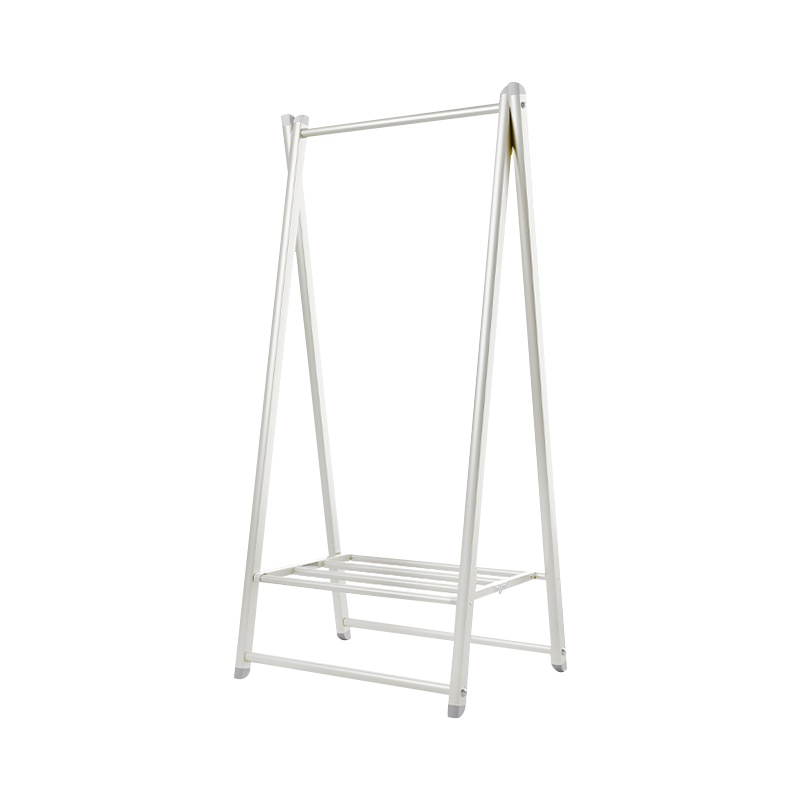尔迈简易落地室内简约衣帽架欧式带裤架挂衣架晾衣服架 铝合金置物架