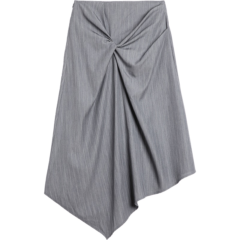 OSA欧莎2019新款夏不规则半身裙女过膝高腰a字裙中长款裙子薄款