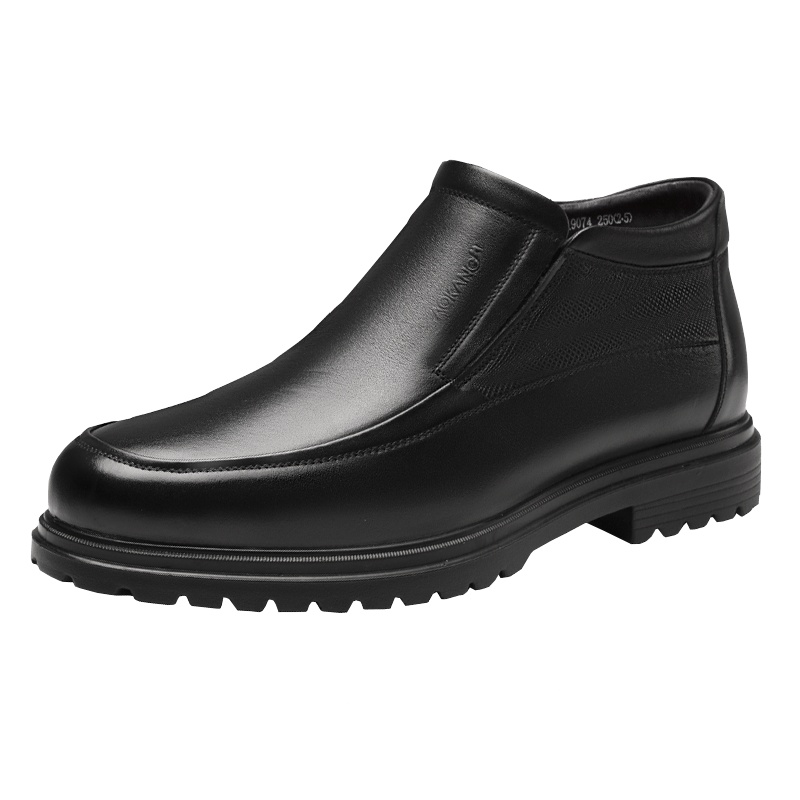 奥康棉鞋男冬季休闲高帮鞋男棉鞋加绒保暖男士棉皮鞋