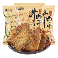 [满199减125元]比比赞原切牛肉干香辣味100g风干手撕肉干即食牛肉脯休闲小零食品小吃