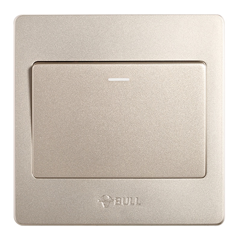 公牛(BULL)开关单开双控开关1开一开双控开关一位一联双控面板G07K112Y金色
