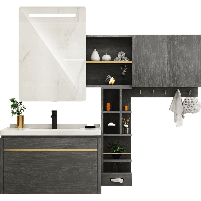 心海伽蓝北欧轻奢浴室柜卫生间脸盆洗手盆柜组合卫浴柜智能洗漱台