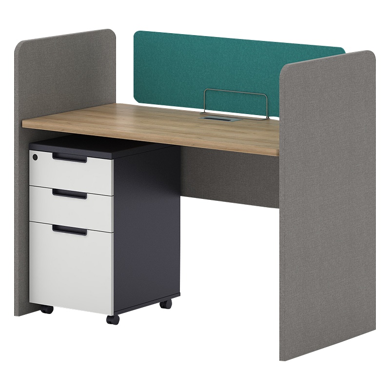 质凡办公家具职员办公桌4人位 屏风工作位2人 简约现代员工桌