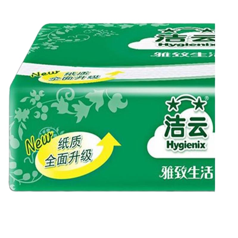 洁云卫生纸400张-柔韧压花103700A1 (10包)