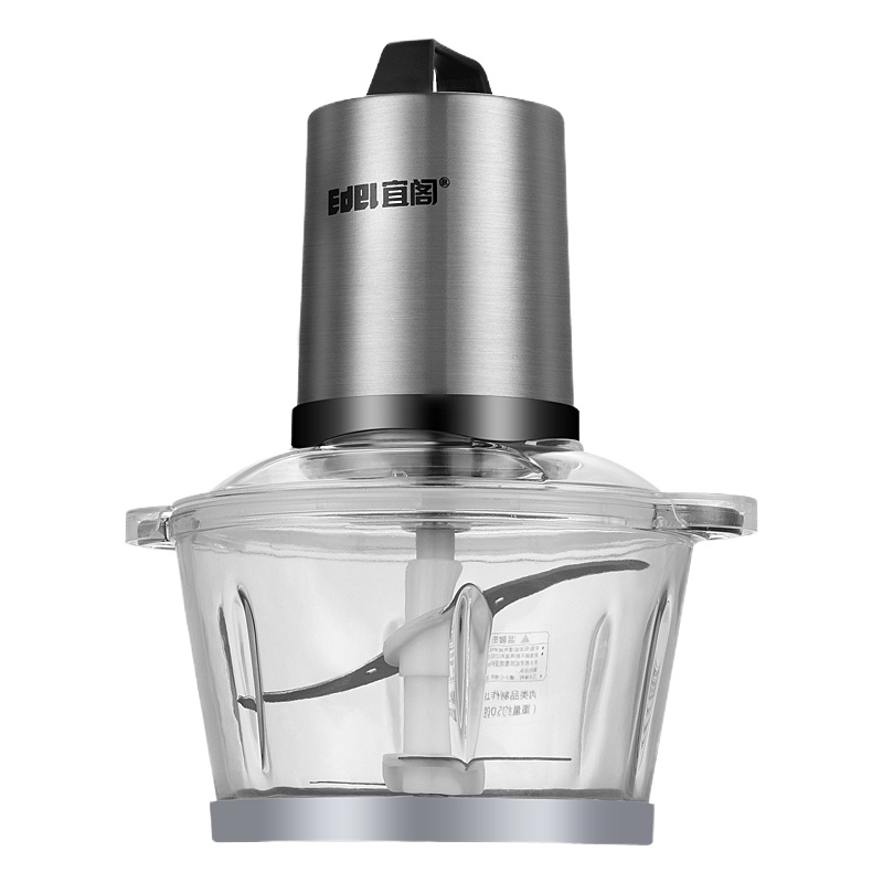 宜阁(edei)加厚玻璃精钢双刀头搅拌绞肉机(2.0L)HT-JRB148