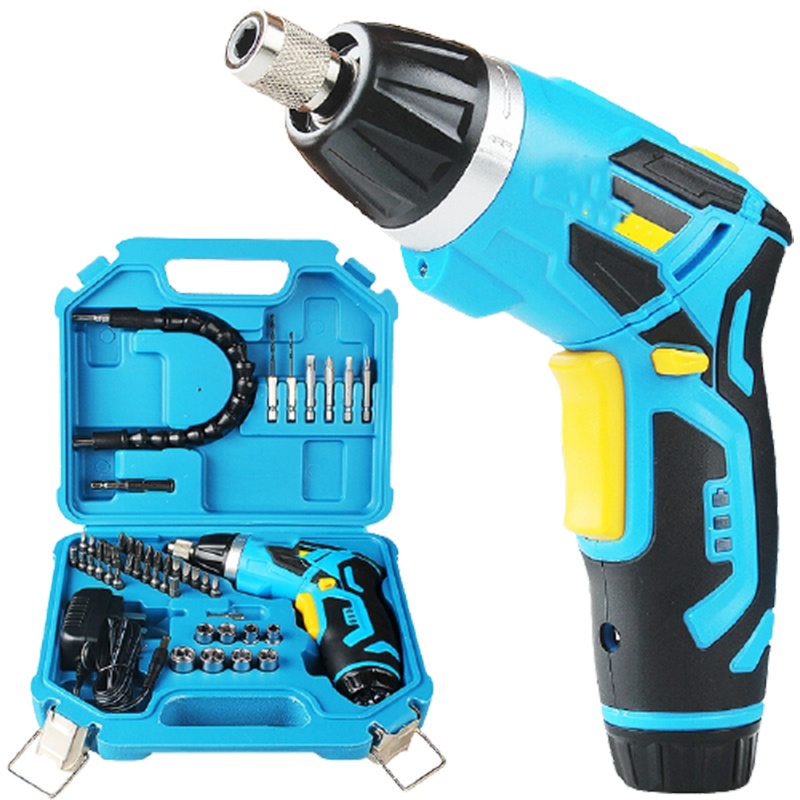 电动螺丝刀阿斯卡利充电式迷你家用小型起子充电小电批电螺丝批锂电多功能_E套餐3.6V升级款塑盒装软轴 xxx