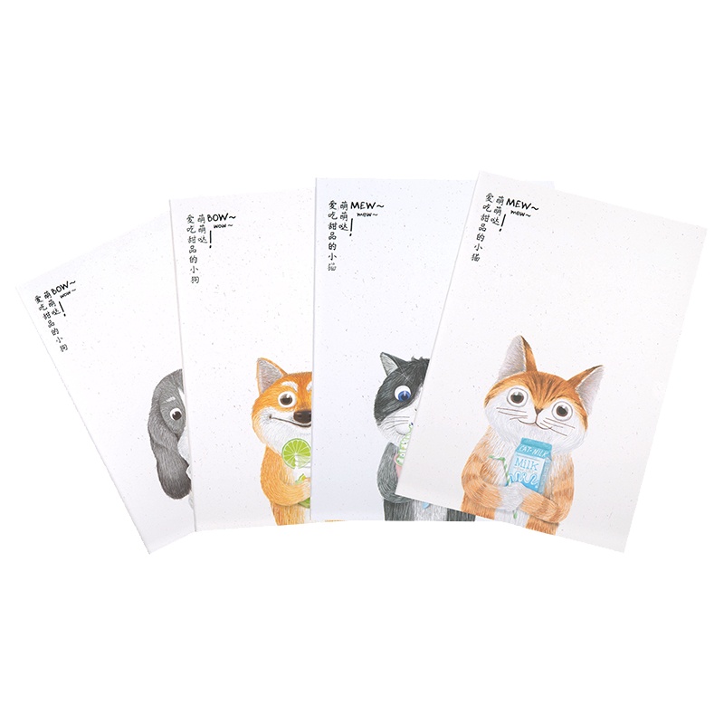 得力文具萌宠家族笔记本子记事本A5小学生考研专业学科本子古风小清新记事本日记本12本装FA540MEN