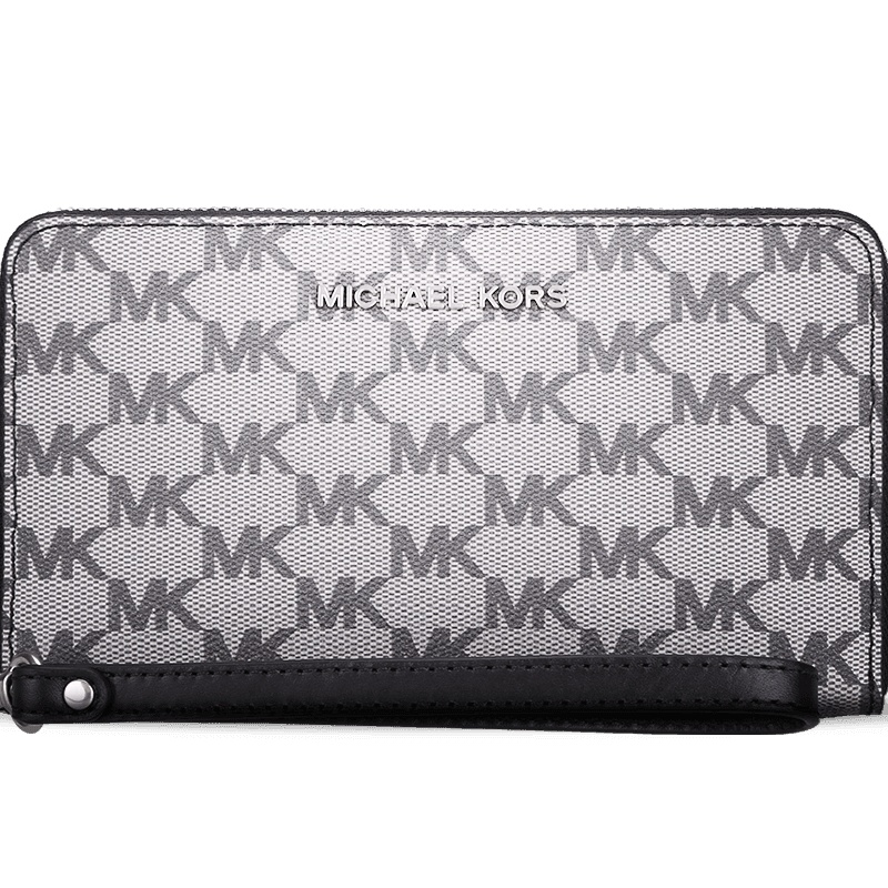 Michael Kors/迈克·科尔斯 女士MK印花中长款腕带拉链钱包 32H6TTVE3V