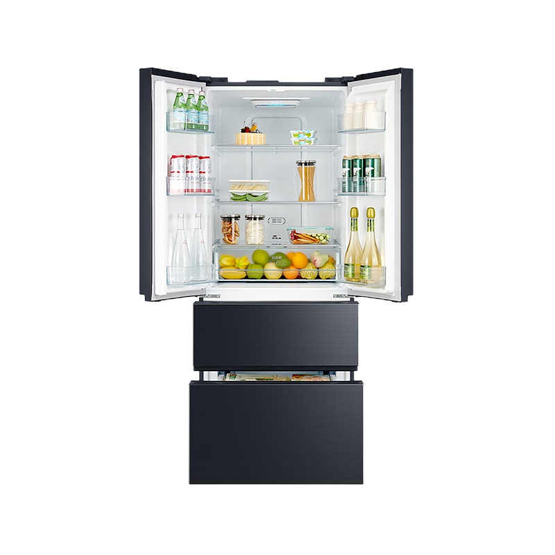 美的(Midea)426升多门四门主动循环净味冰箱一级双变频无霜智能家电冰箱BCD-426WTPZM(E)法式冰箱