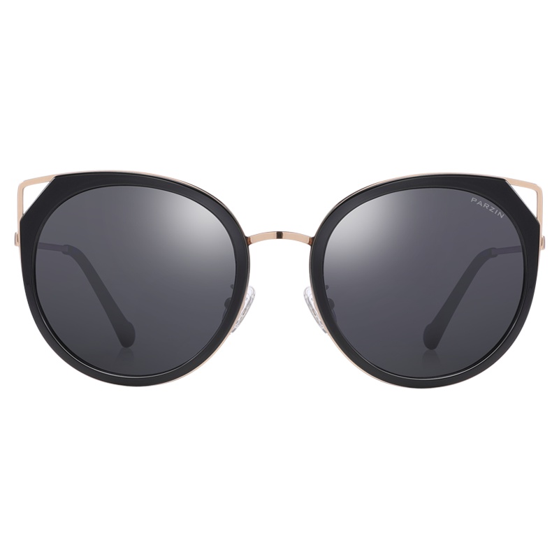 帕森时尚偏光太阳镜女士 金属猫眼炫彩膜大框驾驶潮墨镜 新品9916