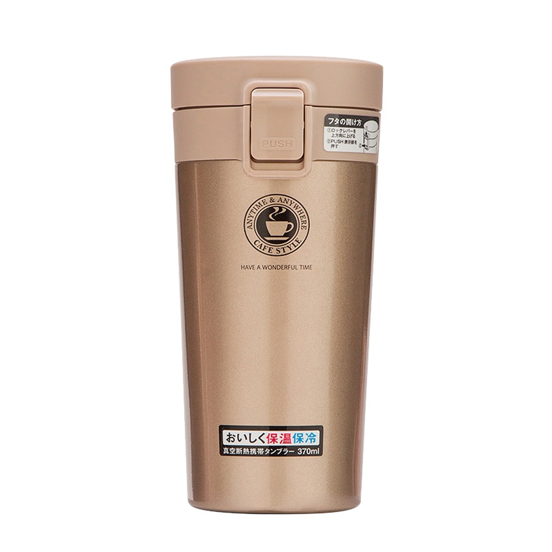 日本ASVEL 保温杯 女士便携水杯男不锈钢大容量咖啡杯车载ins保冷杯