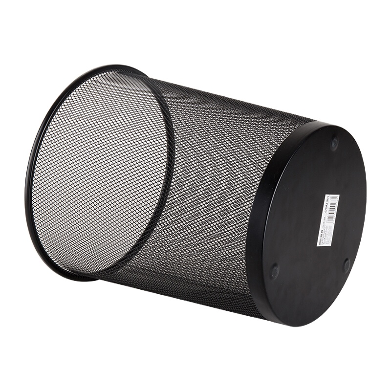 得力(deli) 小号圆纸篓 9188 234*191*275mm 黑色 单只装